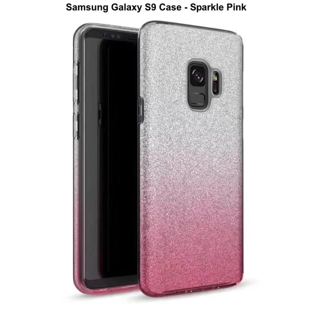 Samsung Galaxy S9 Phone Case - Sparkle Pink/Grey